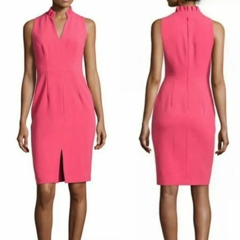 Black Halo Antoinette Sleeveless Crepe Sheath Dress, Size 2, Excellent Condition